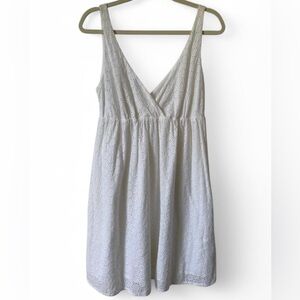 Old Navy White Babydoll Eyelet Dress - Size M